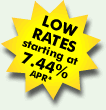 Take advantage of our low auto loan rates!